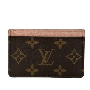Louis Vuitton Porte Cult Sample Monogram Card Case M61441 Dark Brown Light Pink